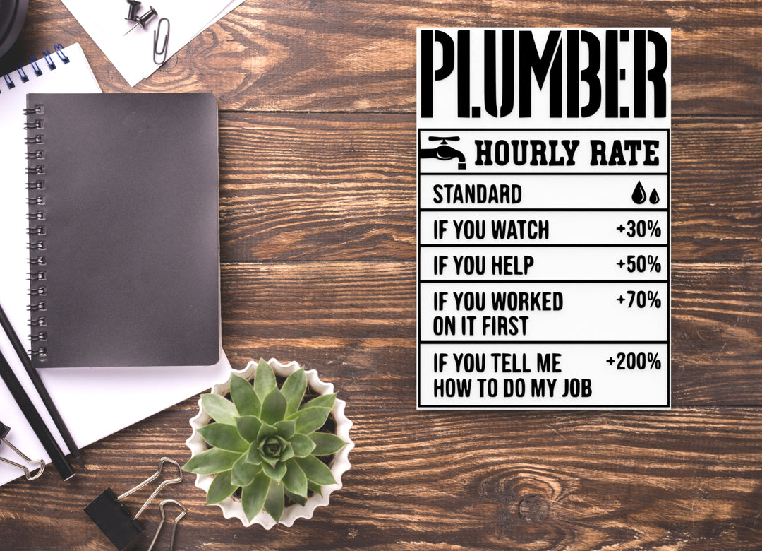 Plumber | Funny Sign for Home or Office