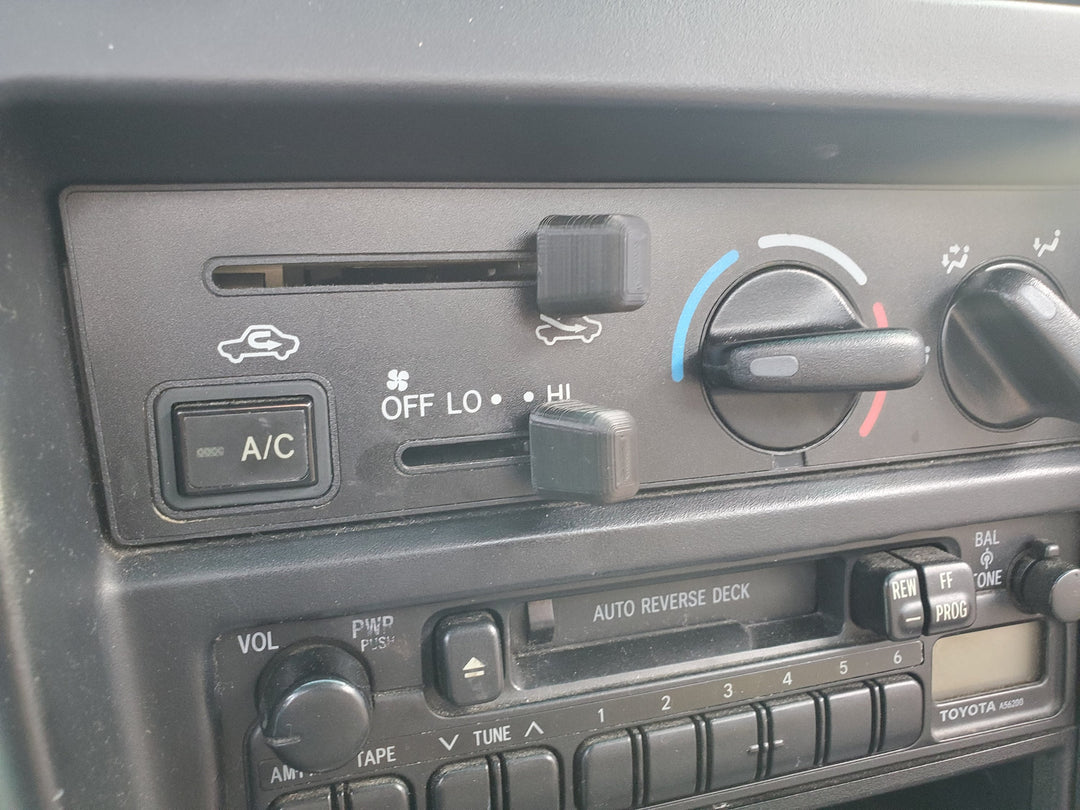 4pc Custom AC Heater Control Knob for Toyota 4Runner, Land Cruiser, Tacoma, etc