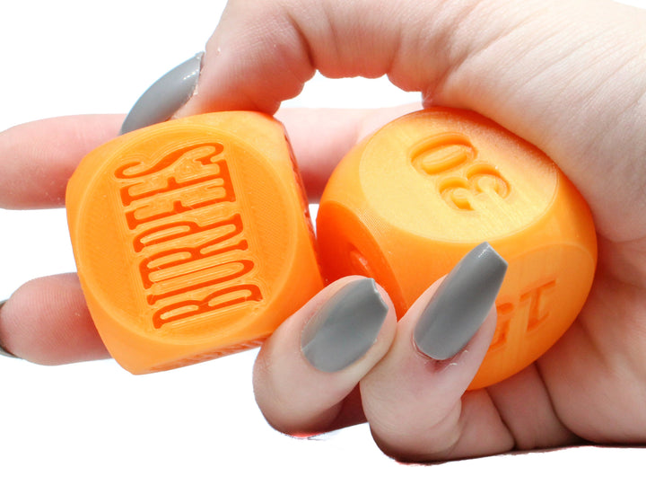 Exersize Workout Dice | Set of 2 Unique Large 1.4" dice | Excersize and Quantity