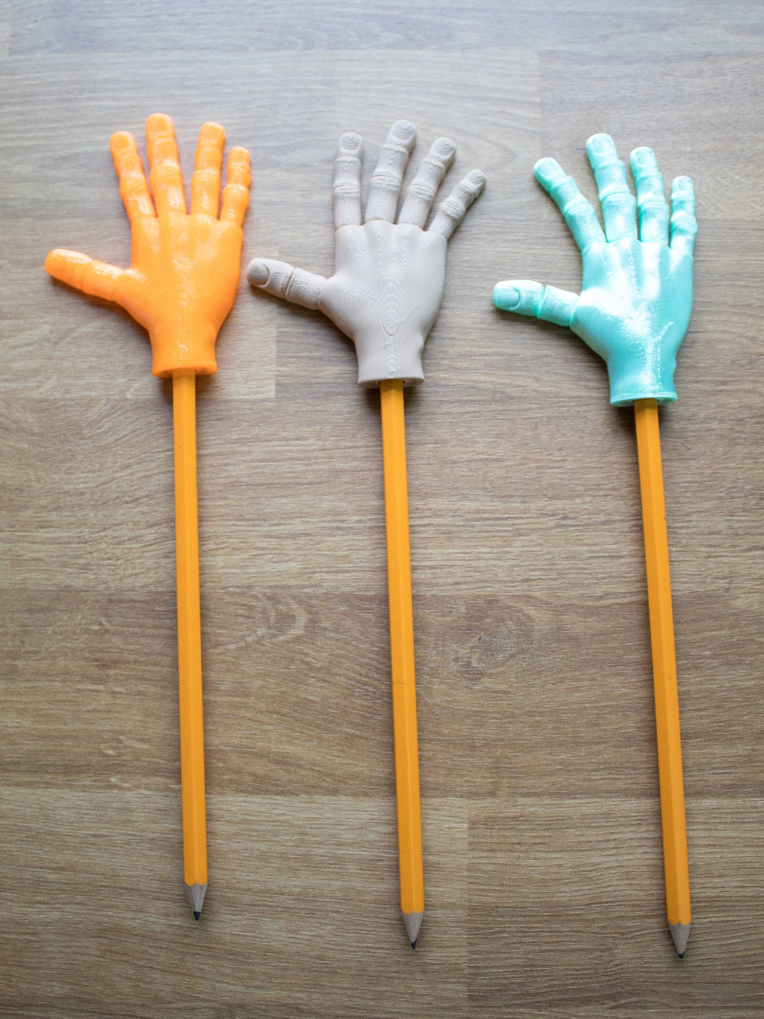 Fidget HAND PENCIL TOPPERS | Flexible Articulating 3d Printed Pencil Toppers