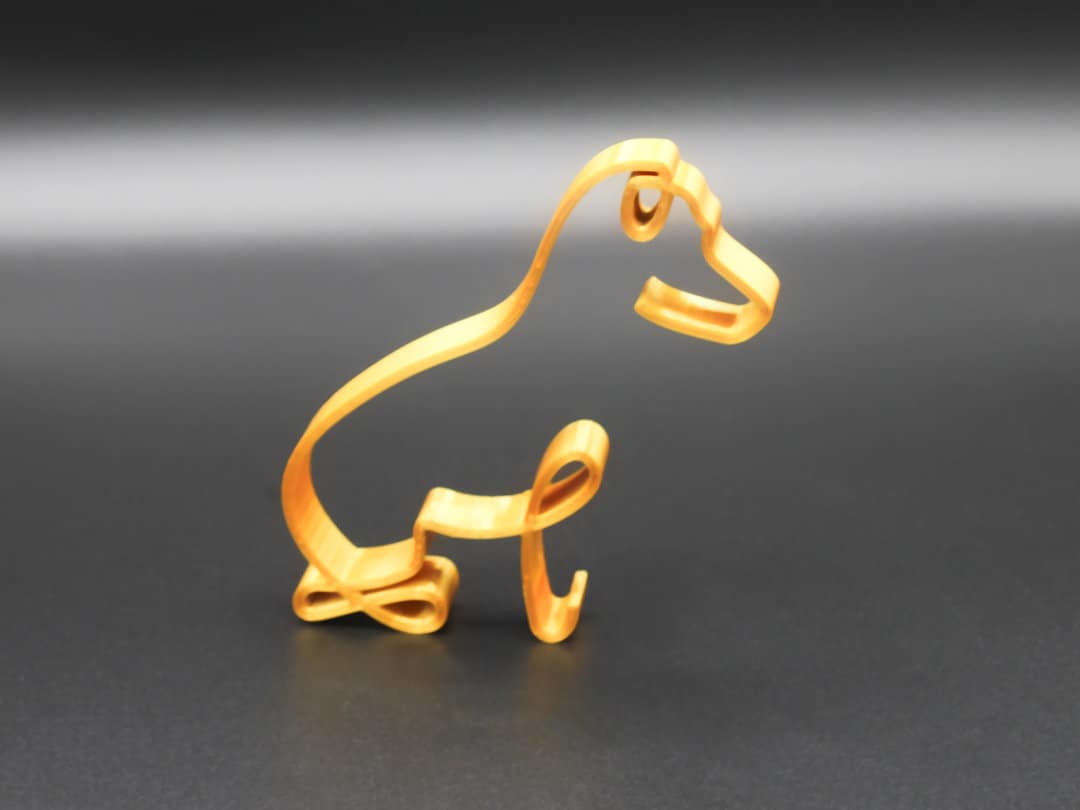 Artistic Dog Figurine Desktop or Shelf Decoration