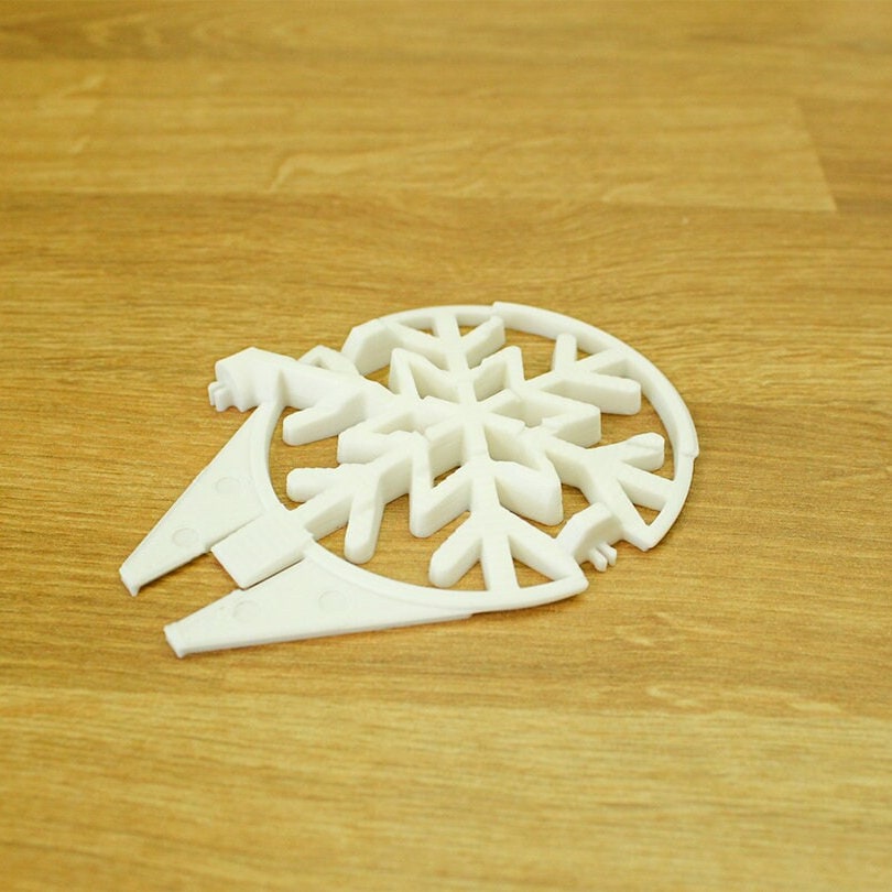 Snowflake Millennium Falcon Christmas Tree Ornament Decoration