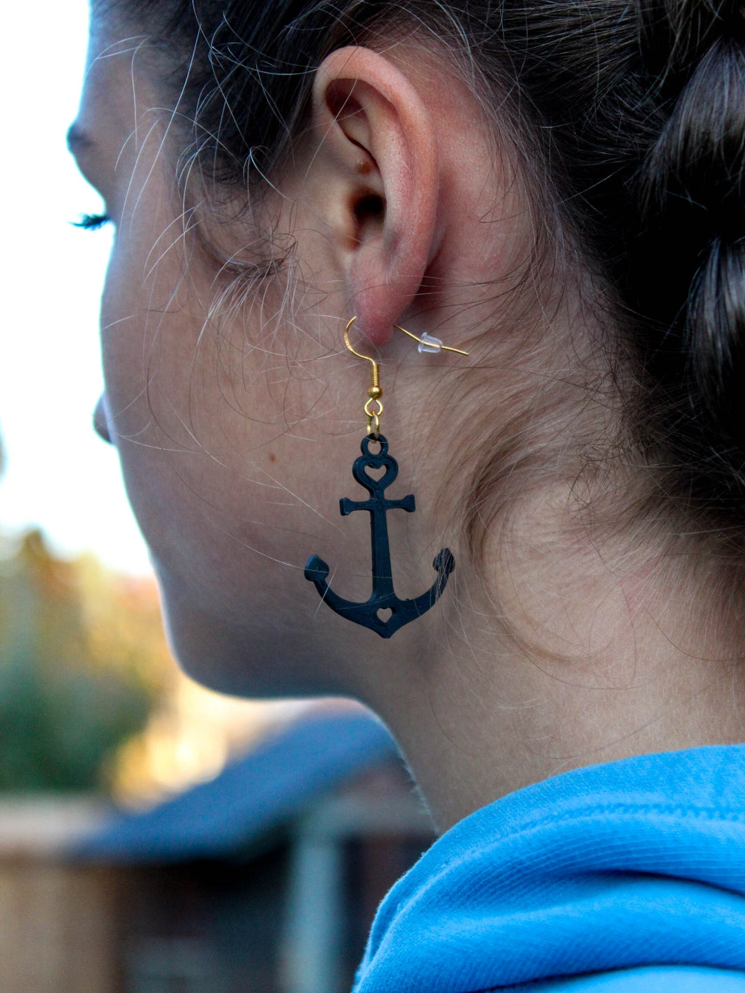 Ear Anchor Earrings, Dangle Earrings, Anchor Earrings, Cute Anchor