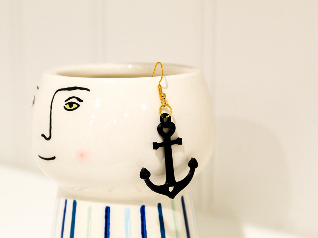 Ear Anchor Earrings, Dangle Earrings, Anchor Earrings, Cute Anchor