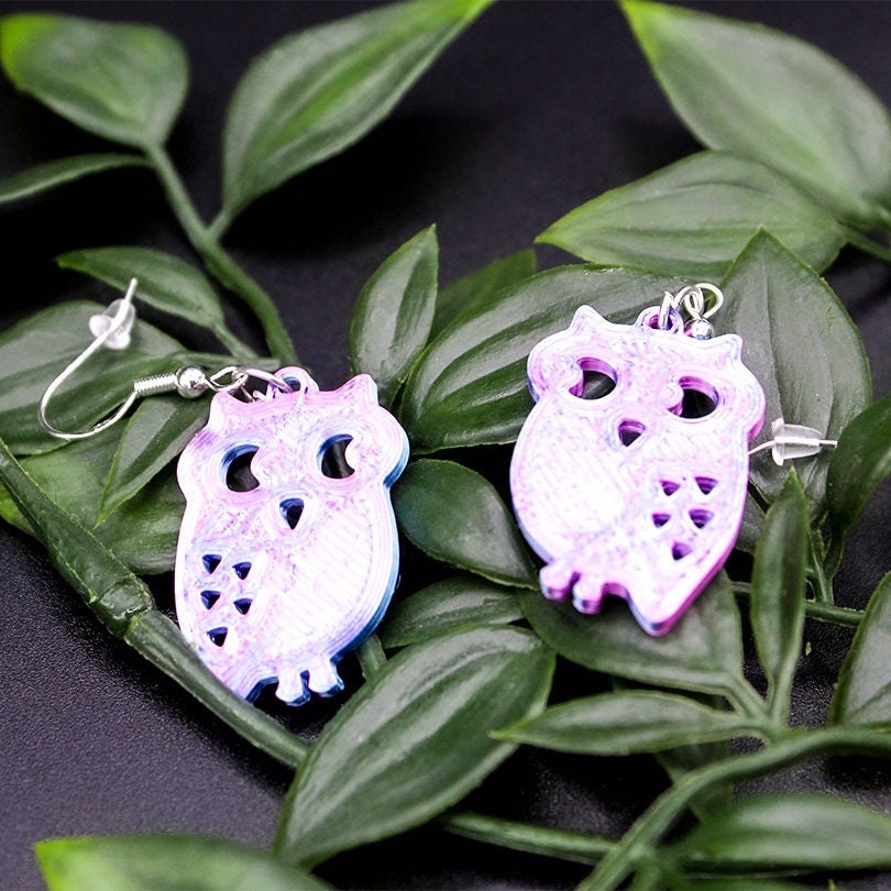 Owl Earrings, Animal Dangle Earrings, Earrings, Cute Owl