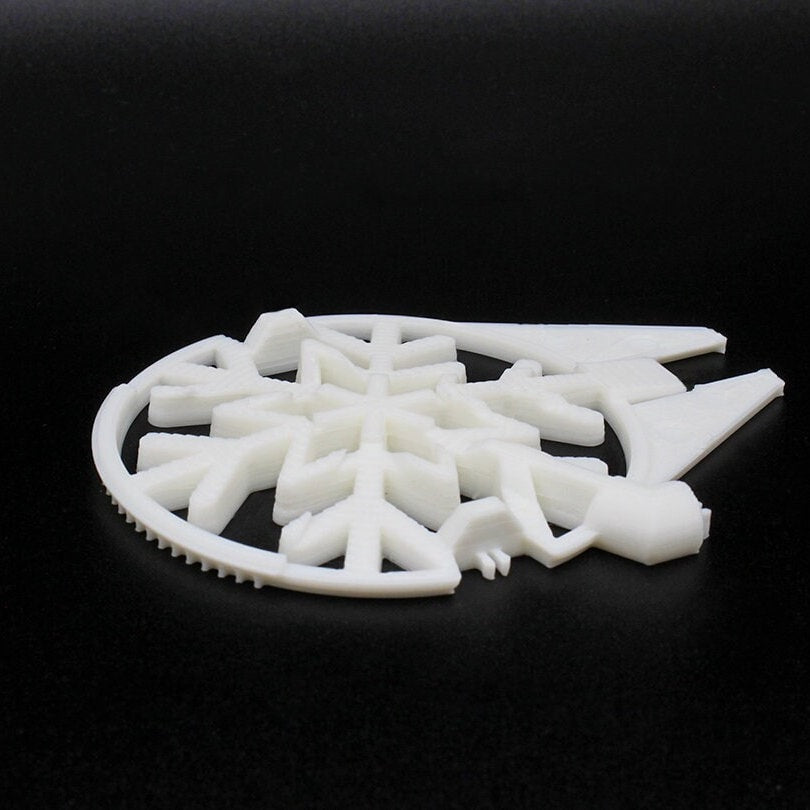 Snowflake Millennium Falcon Christmas Tree Ornament Decoration