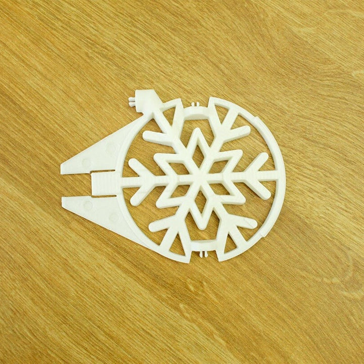 Snowflake Millennium Falcon Christmas Tree Ornament Decoration