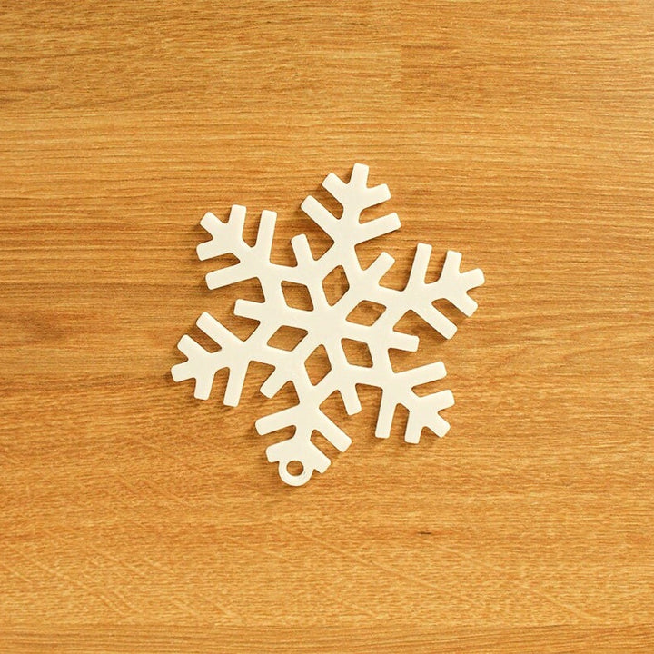 Set of 4 Unique Christmas Tree Snowflake Ornaments