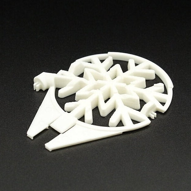 Snowflake Millennium Falcon Christmas Tree Ornament Decoration