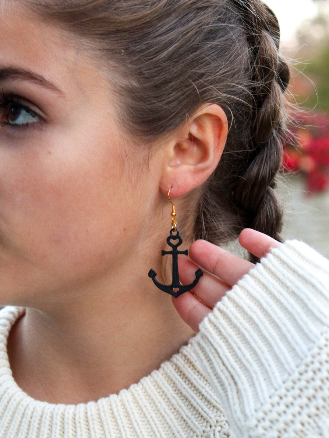 Ear Anchor Earrings, Dangle Earrings, Anchor Earrings, Cute Anchor