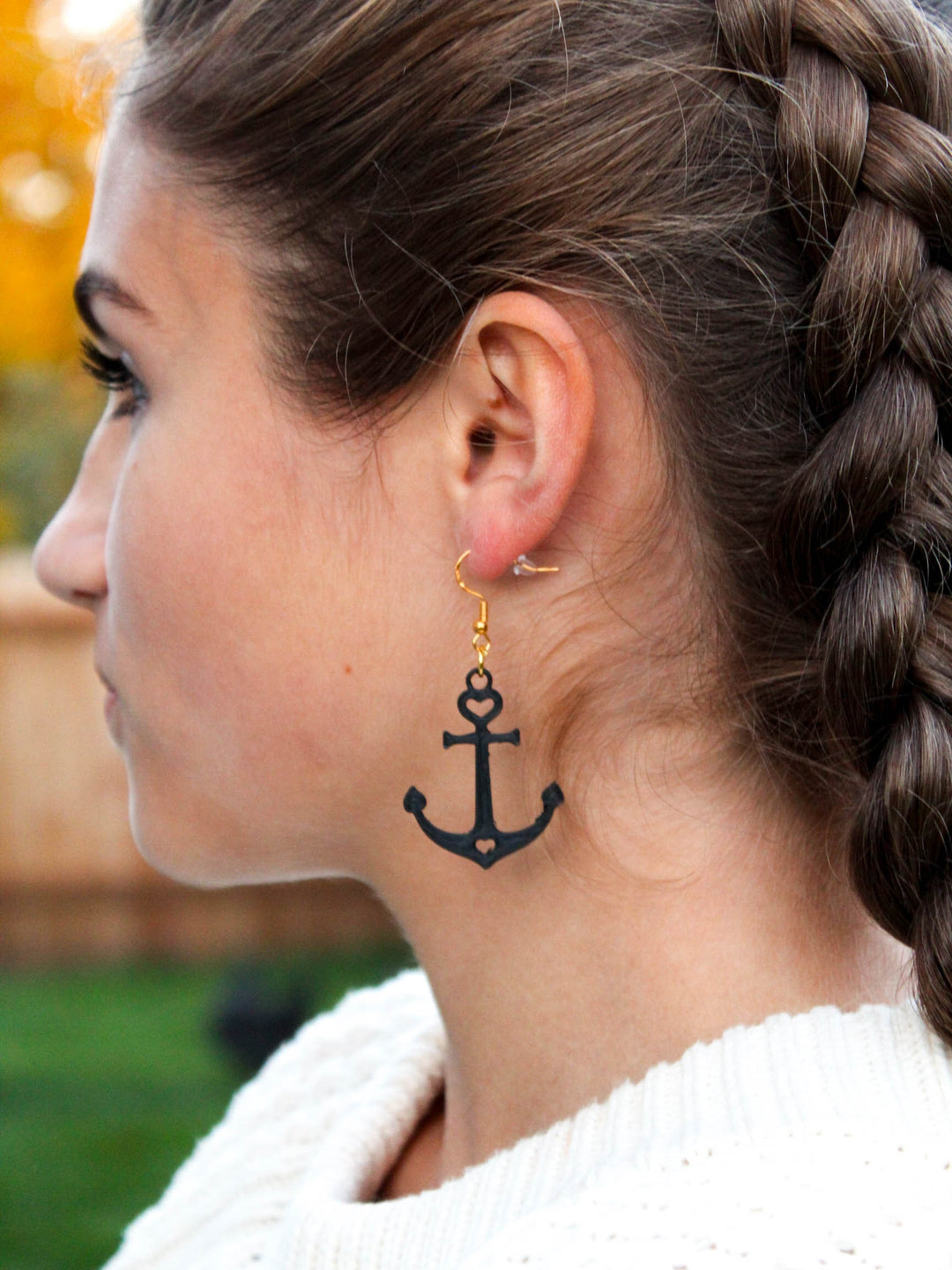 Ear Anchor Earrings, Dangle Earrings, Anchor Earrings, Cute Anchor