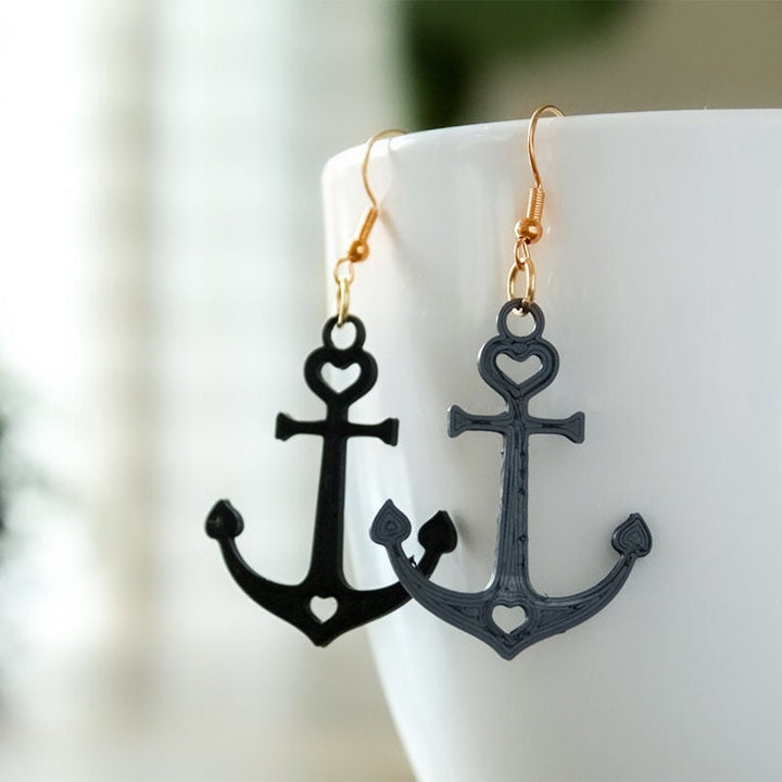 Ear Anchor Earrings, Dangle Earrings, Anchor Earrings, Cute Anchor