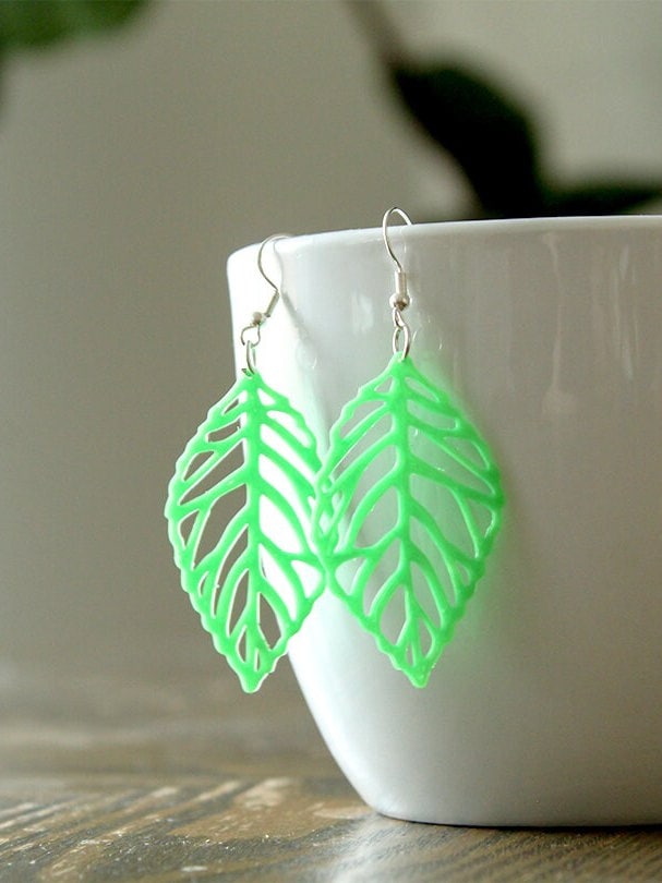 Leaf Earrings, Dangle Earrings, Fashionable Earrings, Cute Leaf